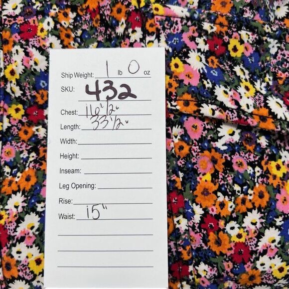 Maeve Floral Halter Collared Amelia Mini Dress Size Medium - Picture 8 of 8